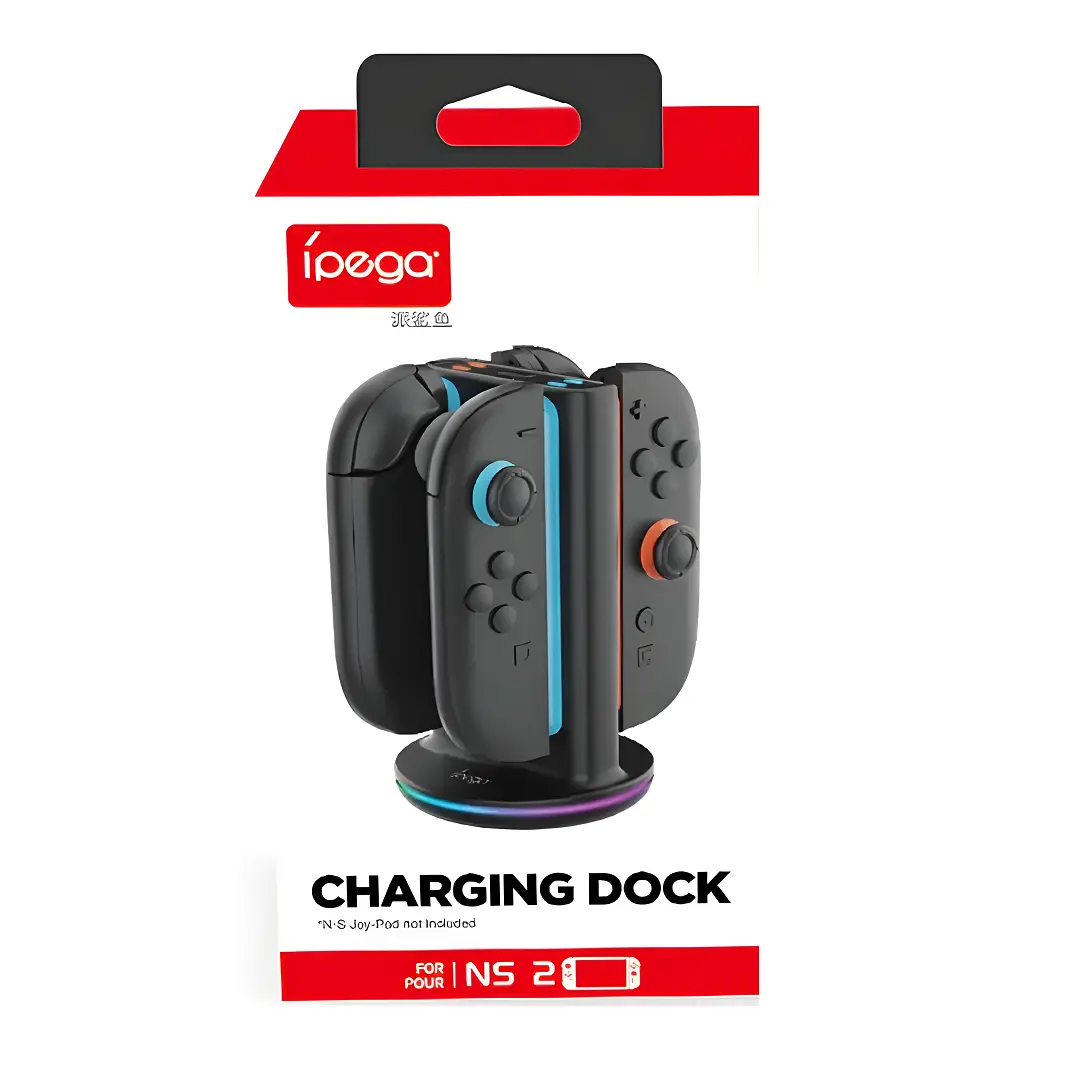 Base De Carga Magnetica Ipega Cuadruple Para Mandos Switch 2