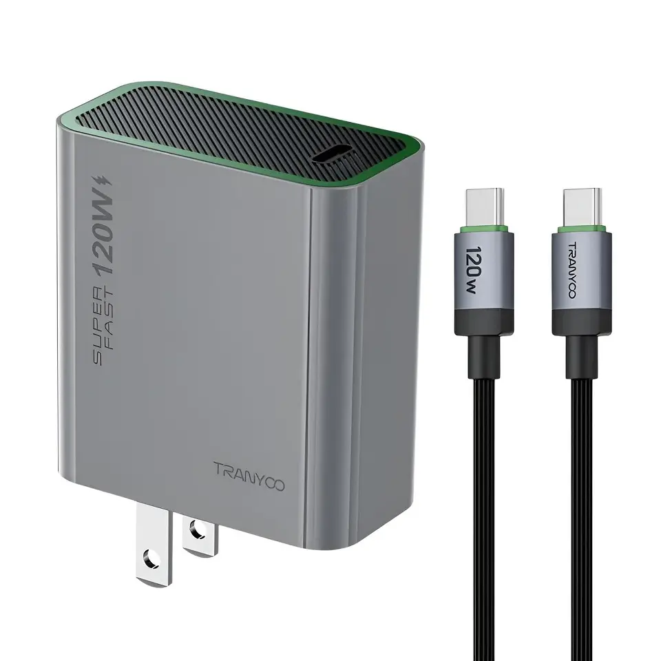 Cargador Tranyoo 120w Con Cable Usb-C A Usb-C (1m) Para Laptops Y Celulares