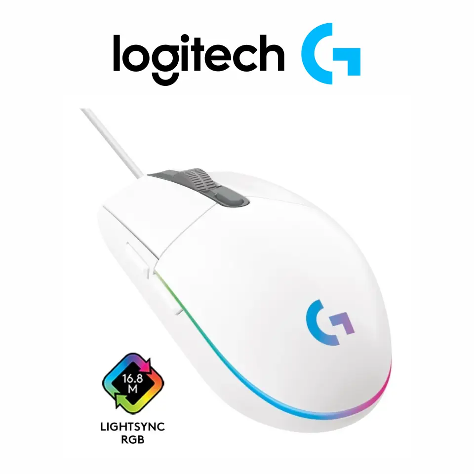 Mouse Logitech G G203 Blanco Rgb Lightsync 8000 Dpi Usb